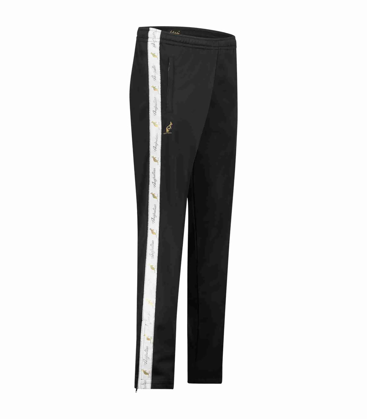 Australian Trainingsbroek met Witte Bies – Zwart