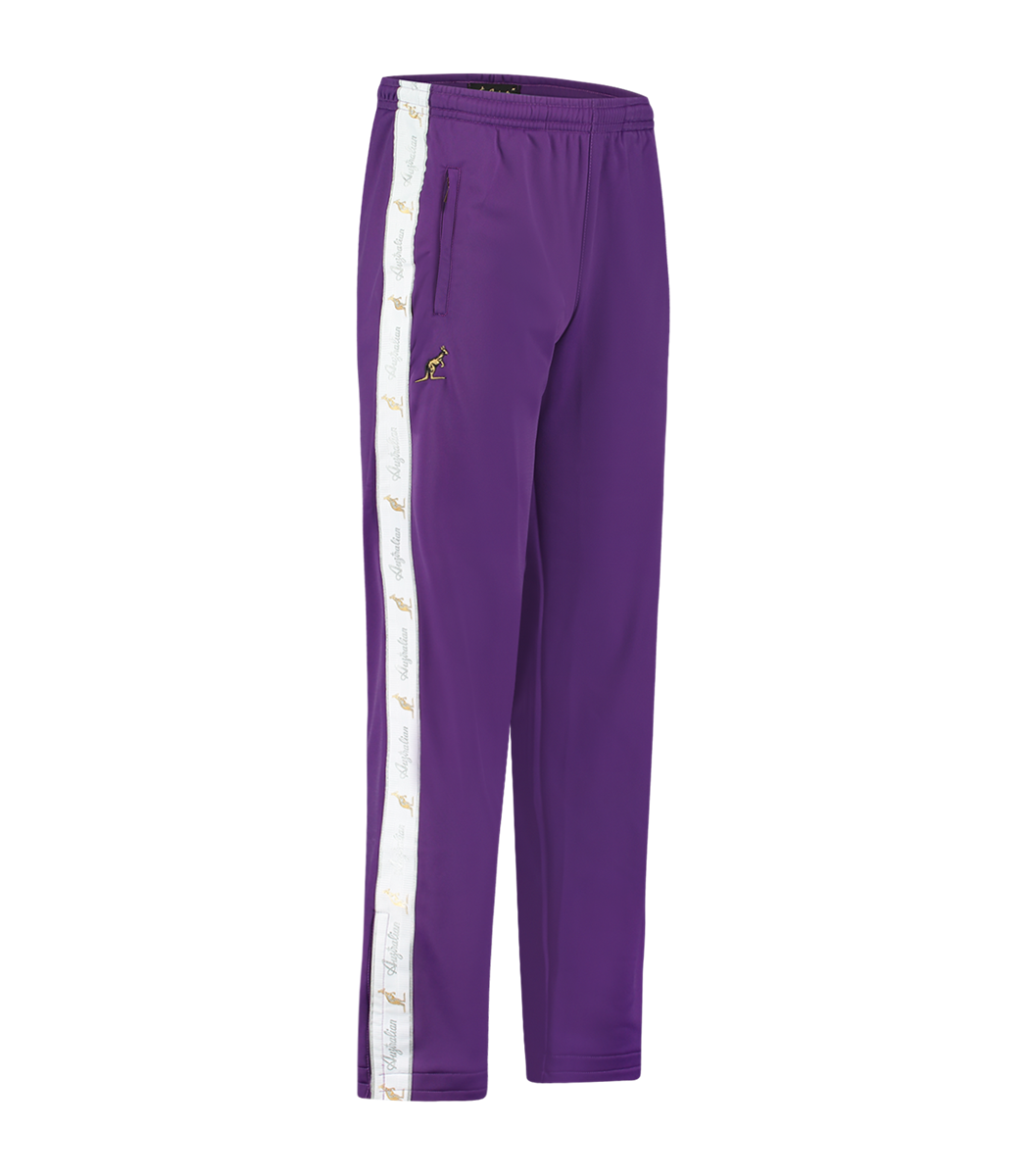 Australian Trainingsbroek Met Witte Bies - Paars